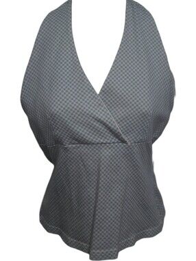Y2K SO Gingham Checkered Halter Top
